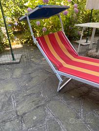 Lettino prendisole da giardino o spiaggia