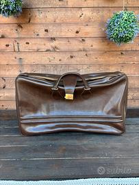 Valigia Vintage Pelle Marrone Anni '70
