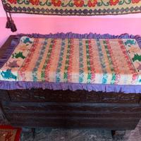 4 copri cassapanca sarde ricamati a mano - 1960