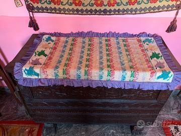 4 copri cassapanca sarde ricamati a mano - 1960