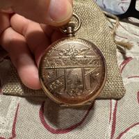 Orologio da tasca Elgin in bagno oro