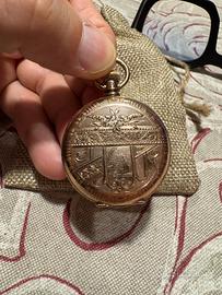 Orologio da tasca Elgin in bagno oro