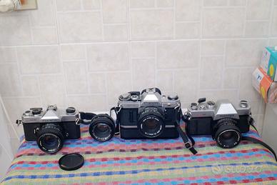 canon ae 1 + mamiya msx 500 + fujica st 605