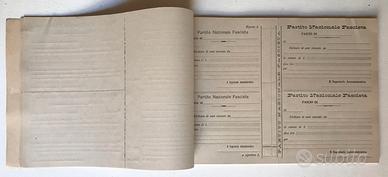 BOLLETTARIO DI RICEVUTE DEL P.N.F.