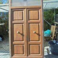 Portone a 2 ante in massello di castagno
