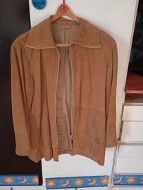 Giacca in pelle scamosciata