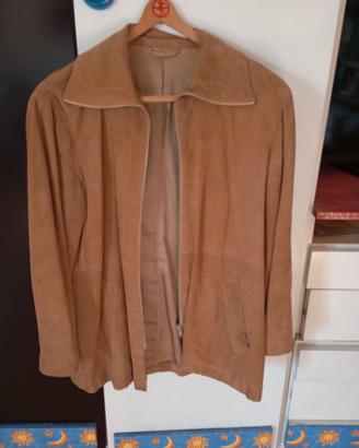 Giacca in pelle scamosciata