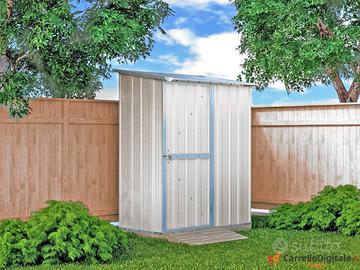 Casetta box giardino in Acciaio 155x100cm bianco