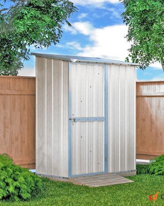 Casetta box giardino in Acciaio 155x100cm bianco