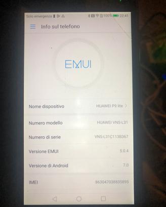 Huawei P9 lite nero