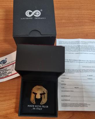 spartan ring by donato jewels bronzo e smalto