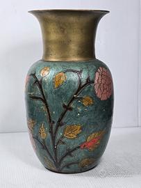 vaso anni 40 ottone e smalto