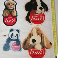 Trudi pupazzi lotto di adesivi anni 80