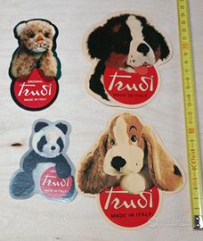 Trudi pupazzi lotto di adesivi anni 80