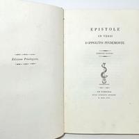 EPISTOLE IN VERSI D'IPPOLITO PINDEMONTE. 1817