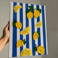 Quadro decorativo moderno con limoni | Arte materi