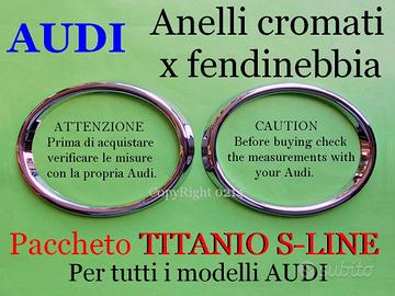 Audi anelli cornici fendinebbia a3 a4 a5 a6 q3 q5