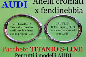Audi anelli cornici fendinebbia a3 a4 a5 a6 q3 q5