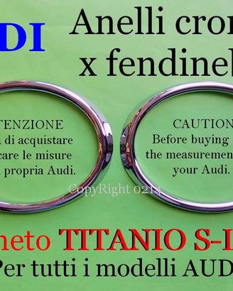 Audi anelli cornici fendinebbia a3 a4 a5 a6 q3 q5