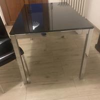 Tavolo Bontempi cristallo temperato e 4 sedie