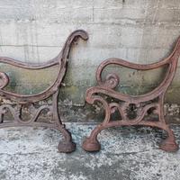 Gambe ghisa vintage per panchina giardino 