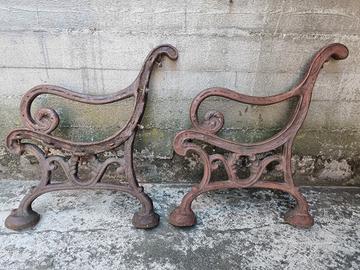 Gambe ghisa vintage per panchina giardino 