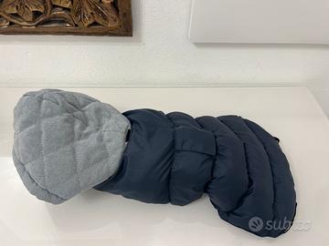 Cappottino blu cane con cappuccio