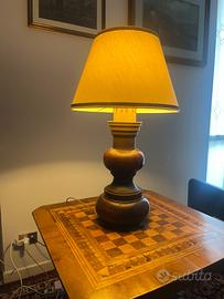 ABAT-JOUR VINTAGE IN LEGNO TORNITO -