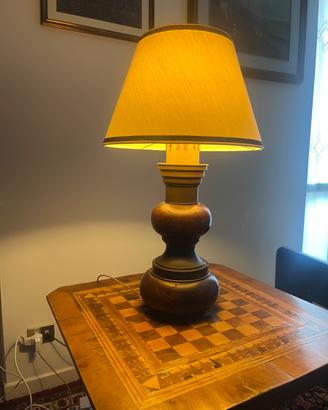 ABAT-JOUR VINTAGE IN LEGNO TORNITO -