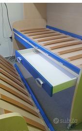 Letti singoli  con letto estraibile
