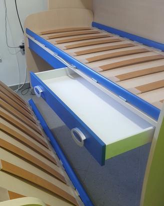 Letti singoli  con letto estraibile