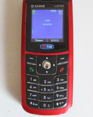 Cellulare Sagem my212X rosso usato funzionante can