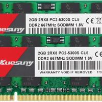 Moduli Ram Kuesuny 4GB (2x2GB) 2Rx8 PC2-5300S