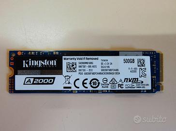 Hard disk SSD NVME Kingston A2000 da 500 GB