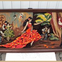 Goblen ballo di zingari manifattura manuale depoca