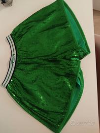 Pantaloncino verde glitter 