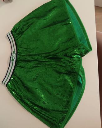 Pantaloncino verde glitter 
