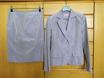 tailleur donna, elegante, glicine, seta,  tg.44