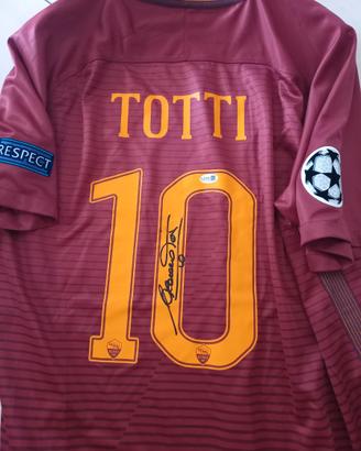 Maglia as roma Francesco Totti 2016-17 COA-R