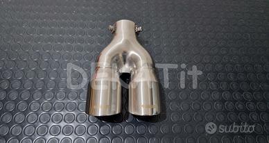 TERMINALE CODINO ACCIAIO INOX DOPPIO TONDO 76 MM