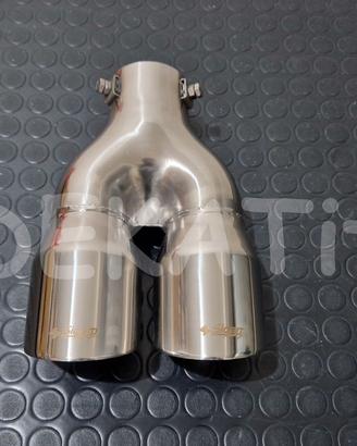TERMINALE CODINO ACCIAIO INOX DOPPIO TONDO 76 MM