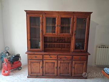 Credenza da sala on legno massello color noce 