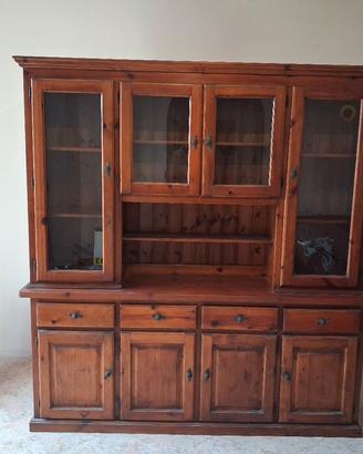 Credenza da sala on legno massello color noce 