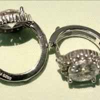 meravigliosi orecchini in argento con due carati f