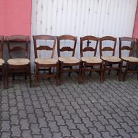 8 sedie in noce pugliesi