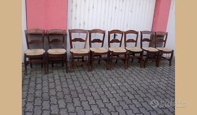 8 sedie in noce pugliesi