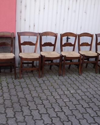 8 sedie in noce pugliesi