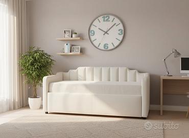 Doppio letto trasformabile in tessuto antimacchia