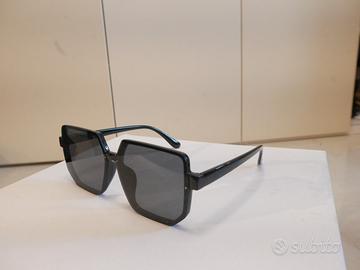 Occhiali Sole Neri Squadrati UV400 Cat3