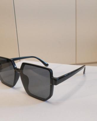 Occhiali Sole Neri Squadrati UV400 Cat3